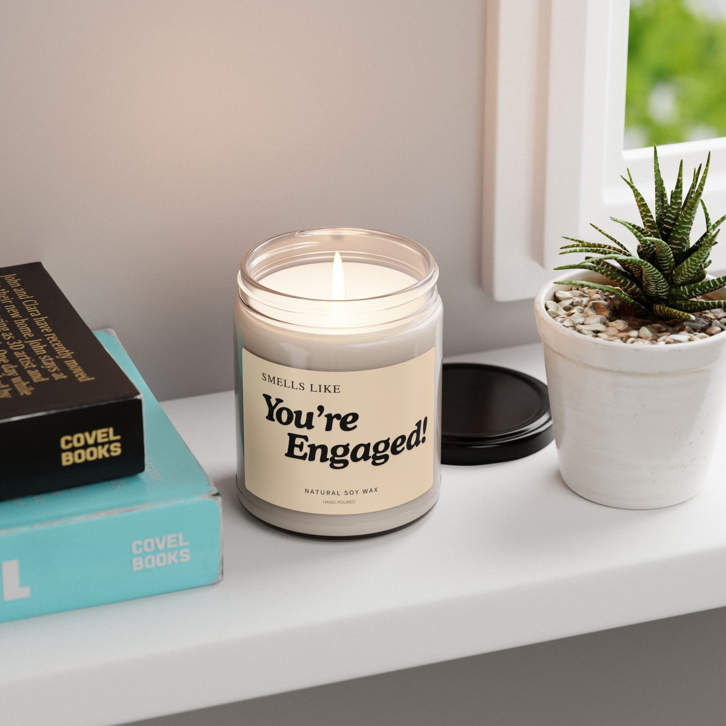 Engagement Celebration Candle | You're Engaged! Scented Soy Wax Gift for Couples, Wedding Decor, Home Fragrance, Engagement Party Favor