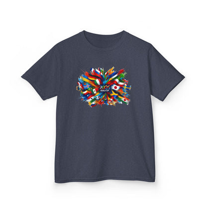 Colorful Paint Splash Kids T-Shirt | 2026 USA Soccer Tee for Kids | Abstract Art Graphic Shirt | Fun Youth Fan Gift, Football Lover Gift