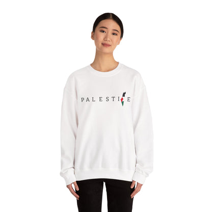 Palestine Heart Sweatshirt, Cozy Sweater, Casual Gift for Activists, Statement Apparel, Comfortable Layering Piece, Palestine Gift