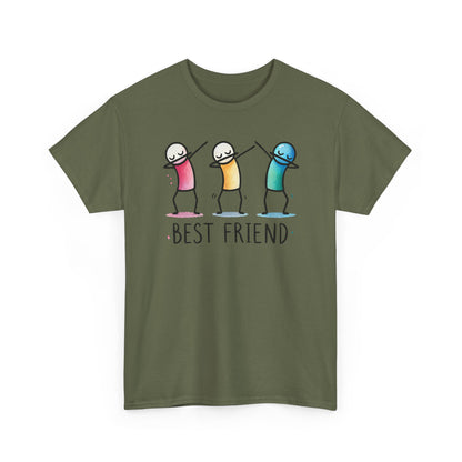 Best Friend Shirt, Cute Dabbing Stick Tee, Matching Bestie T-Shirt, Friends Graphic Tee, Gift for Women Teens, Best Friends Crewneck Tee