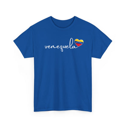 Venezuela Sweatshirt with Heart Flag | Minimalist Country Pride Crewneck | Travel Gift for Her, South America Apparel