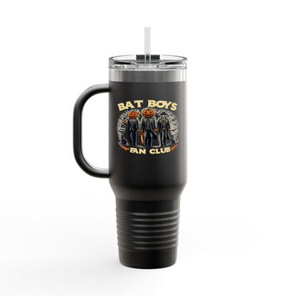 Halloween Themed Insulated Travel Mug, Bat Boys Fan Club, Perfect for Outdoor Adventures, Trick-or-Treating, Gift for Friend