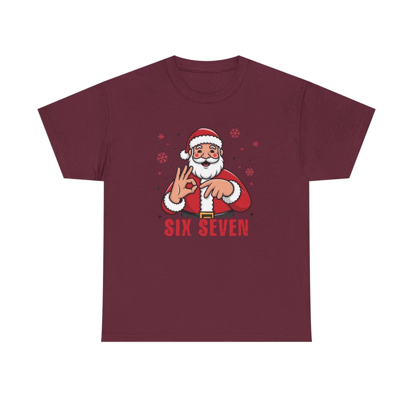 Six Seven Santa Funny Christmas T-Shirt  Humorous Holiday Tee for Men & Women | Trendy Santa Graphic Shirt | Gift for Friends