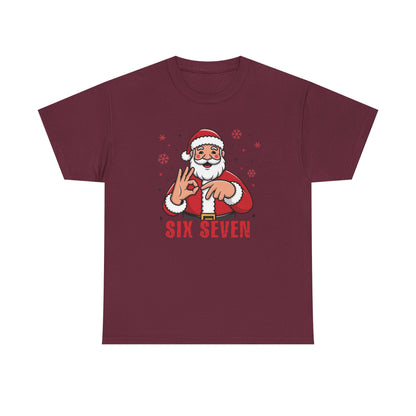 Six Seven Santa Funny Christmas T-Shirt  Humorous Holiday Tee for Men & Women | Trendy Santa Graphic Shirt | Gift for Friends