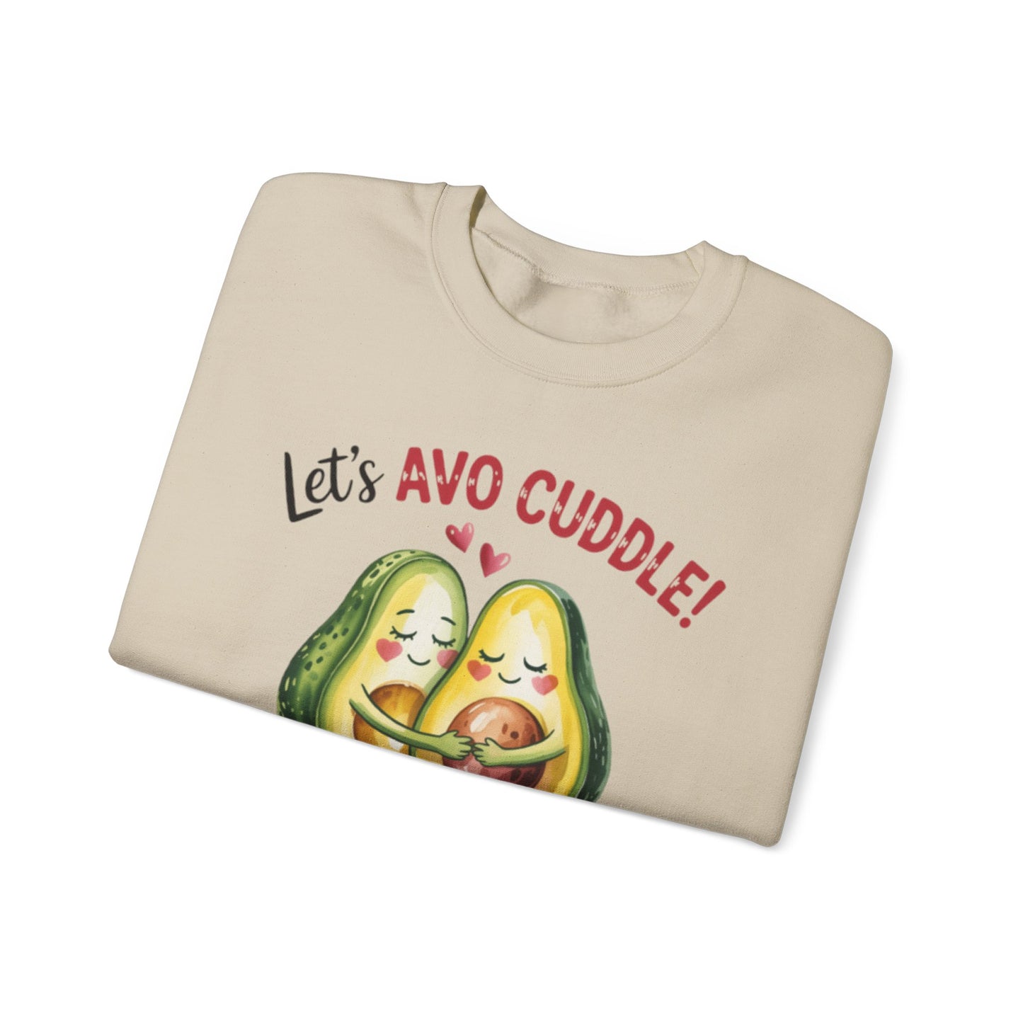 Let's Avo Cuddle Sweatshirt | Cute Avocado Crewneck for Couples | Cozy Matching Gift | Anniversary Gift | Cute Date Night Sweater