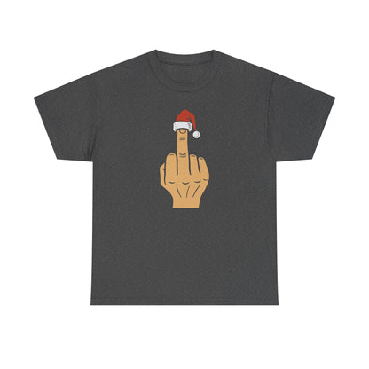 Santa Middle Finger Tee | Funny Offensive Christmas Shirt | Naughty Christmas Shirt | Funny Holiday TShirt for Adults | Sarcastic Santa Gift
