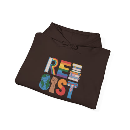 Resist Earth Globe Hoodie | RESIST Equality Hoodie | LGBTQ Pride Activism Hooded Sweatshirt | Feminist Hoodie | Social Empowerment Gift