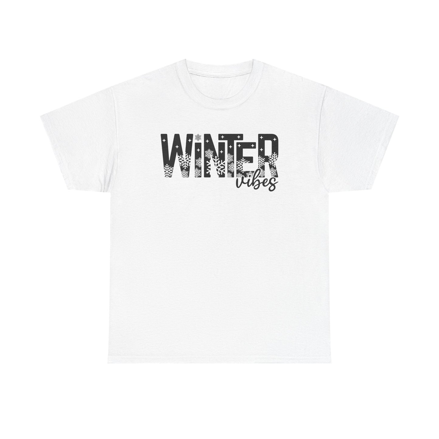 Winter Vibes T-Shirt Snowflake Winter Graphic Tee Cozy Holiday Shirt Christmas Season Shirt Cute Winter Aesthetic Tee for Women