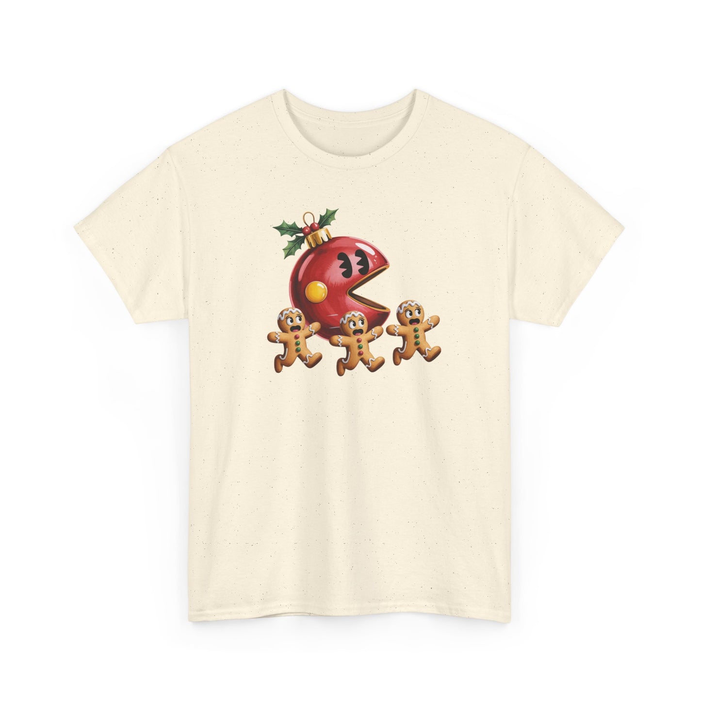 Festive Holiday Tee, Christmas Gift, Retro Video Game Shirt, Gingerbread Print, Casual Wear, Fun Holiday Apparel, Gift for her