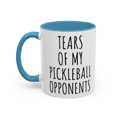 Tears of My Pickleball Opponents Mug, Funny Pickleball Gift for Players, Grandma & Grandpa | 11oz 15oz Ceramic Accent Coffee Cup