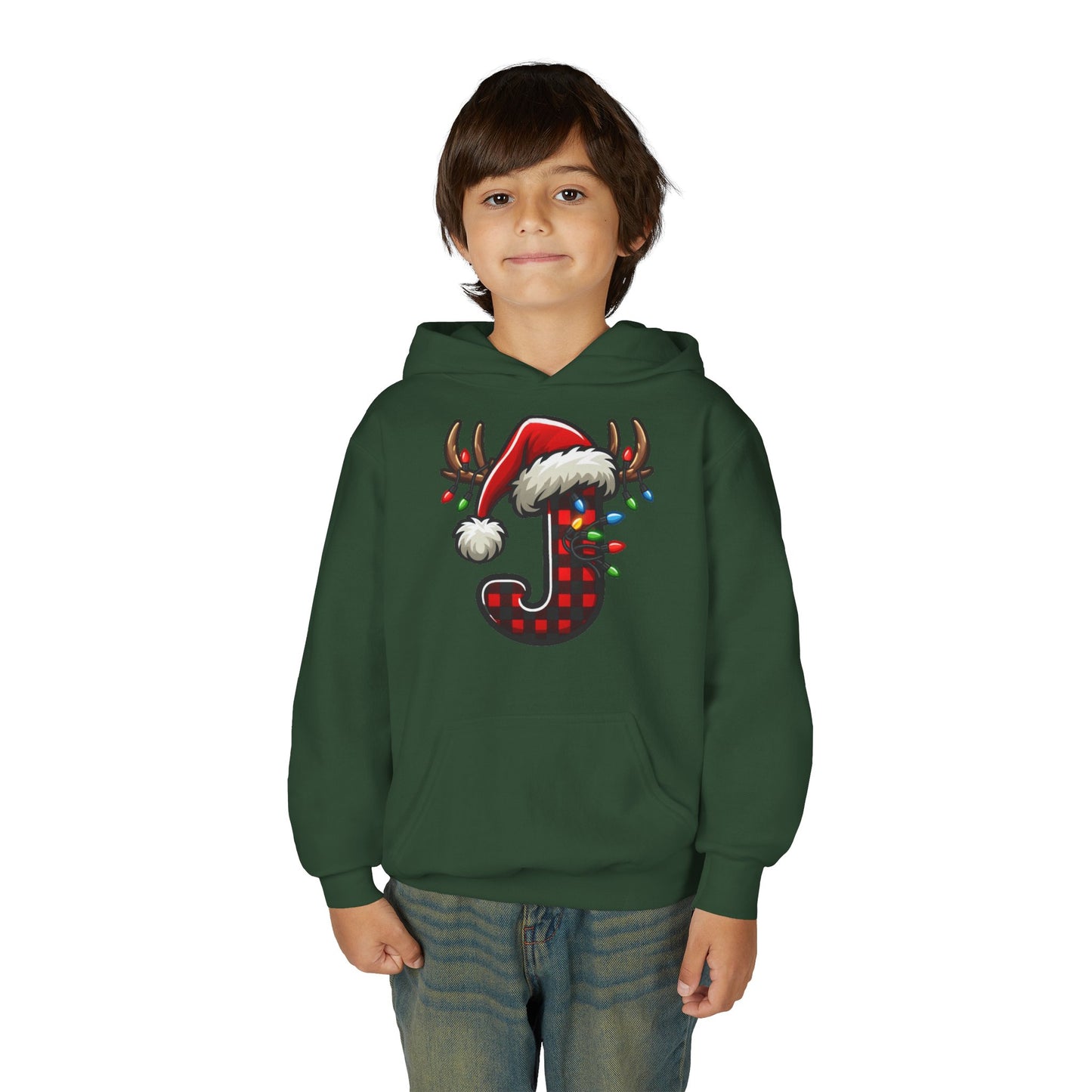 Personalized Festive Reindeer Hoodie for Kids, Christmas Sweatshirt hoodie, Holiday Gift, Cozy Winter Attire, Personalized Youth Hoody