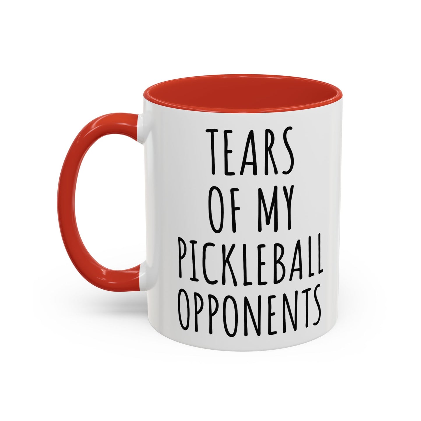Tears of My Pickleball Opponents Mug, Funny Pickleball Gift for Players, Grandma & Grandpa | 11oz 15oz Ceramic Accent Coffee Cup