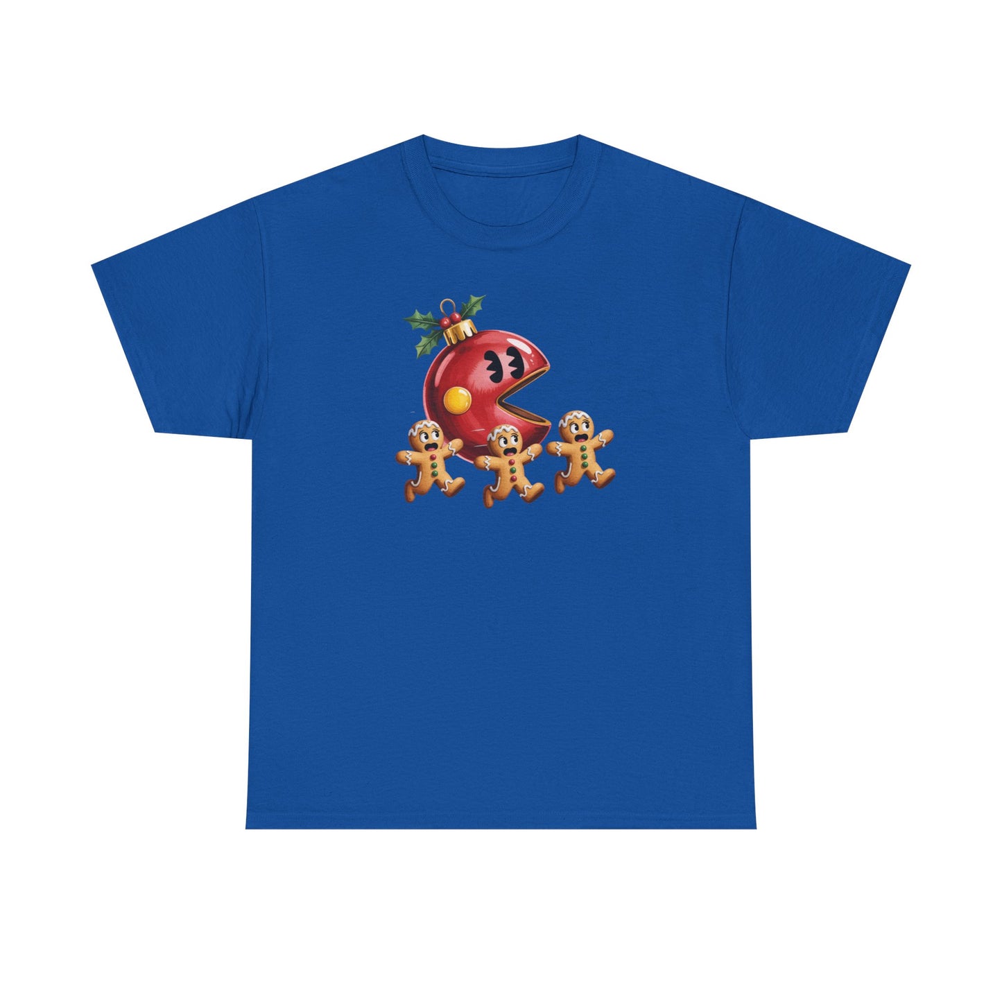 Festive Holiday Tee, Christmas Gift, Retro Video Game Shirt, Gingerbread Print, Casual Wear, Fun Holiday Apparel, Gift for her