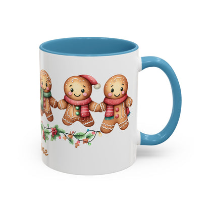 Personalized Gingerbread Friends Coffee Mug, Holiday Mug, Christmas Decor, Personalized Coffee Cup, Gift for Her, Winter Wonderland