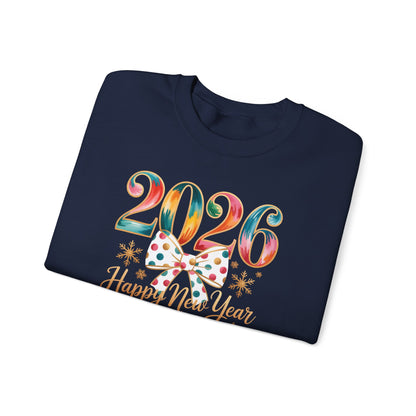 2026 Happy New Year Sweatshirt, Colorful New Year Crewneck, NYE Party Shirt, New Year Gift for Her, Holiday Winter Pullover
