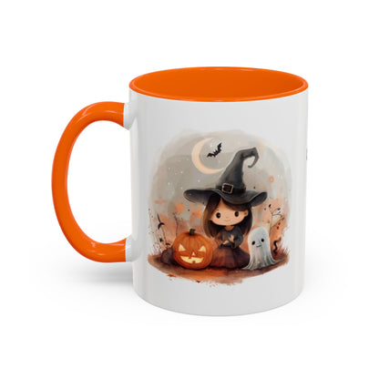 Personalized Witch Coffee Mug, Personalized Halloween Mug, Cute Witch Gift, Fall Decor, Coffee Cup for Kids