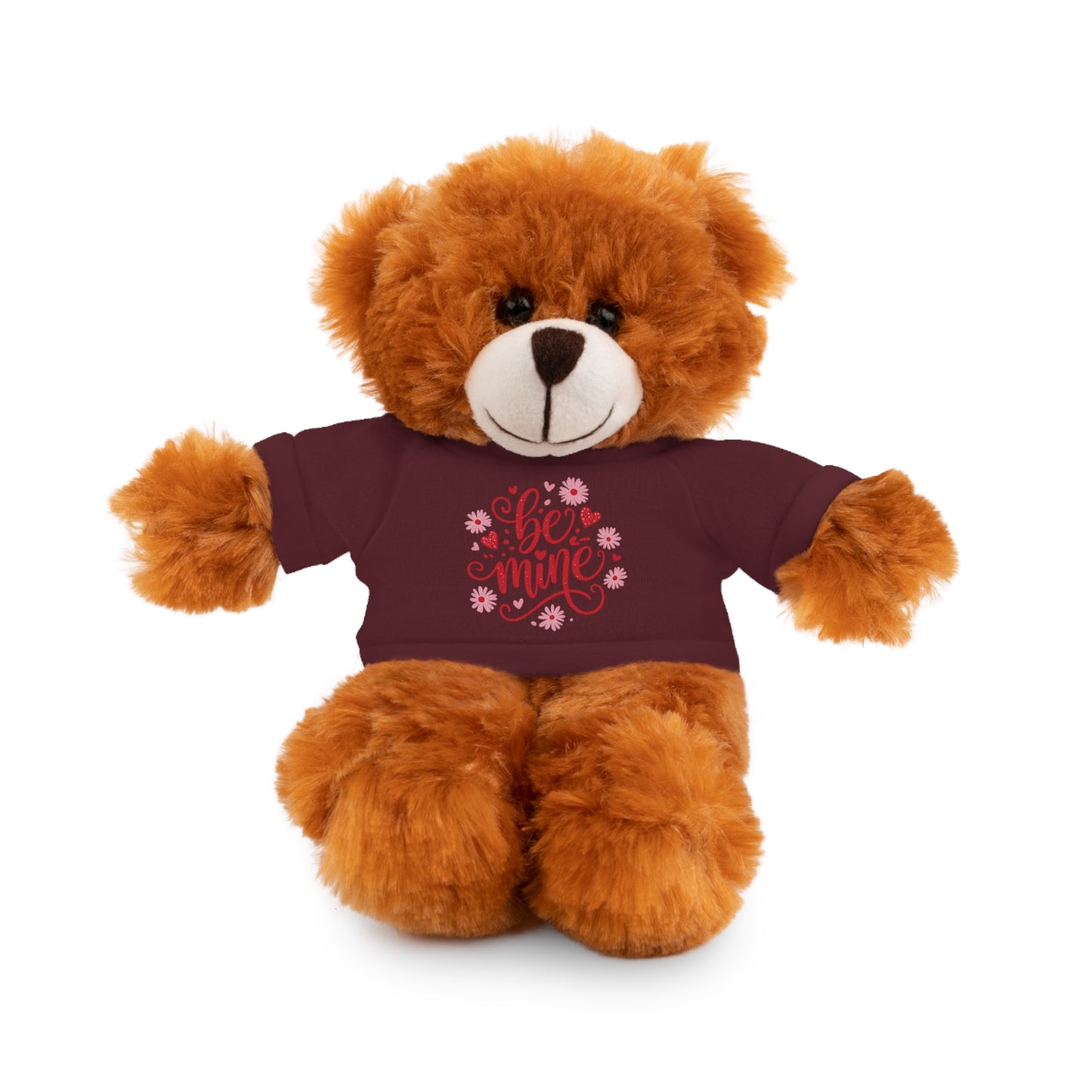 Be Mine Teddy Bear Plush, Valentine's Stuffed Animal with Shirt, Cute Plush Gift for Kids or Couples, Anniversary Love Toy