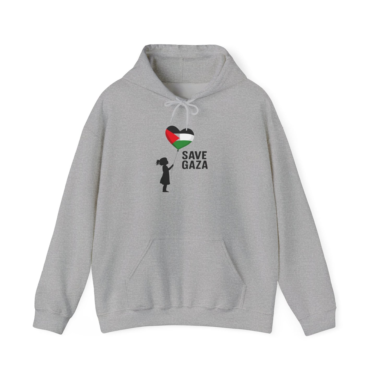 Unisex Heavy Blend Hooded Sweatshirt, Save Gaza, Statement Hoodie, Comfortable Casual Wear, Gift for Activists, Peace Supporters