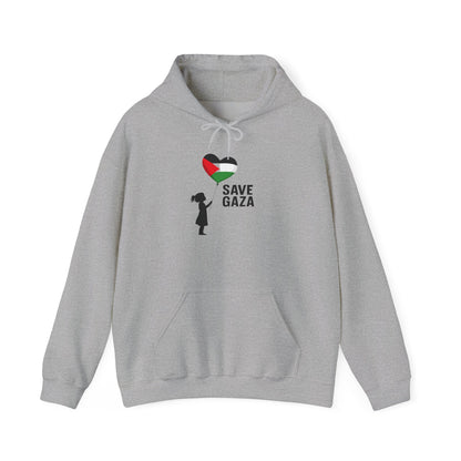 Unisex Heavy Blend Hooded Sweatshirt, Save Gaza, Statement Hoodie, Comfortable Casual Wear, Gift for Activists, Peace Supporters