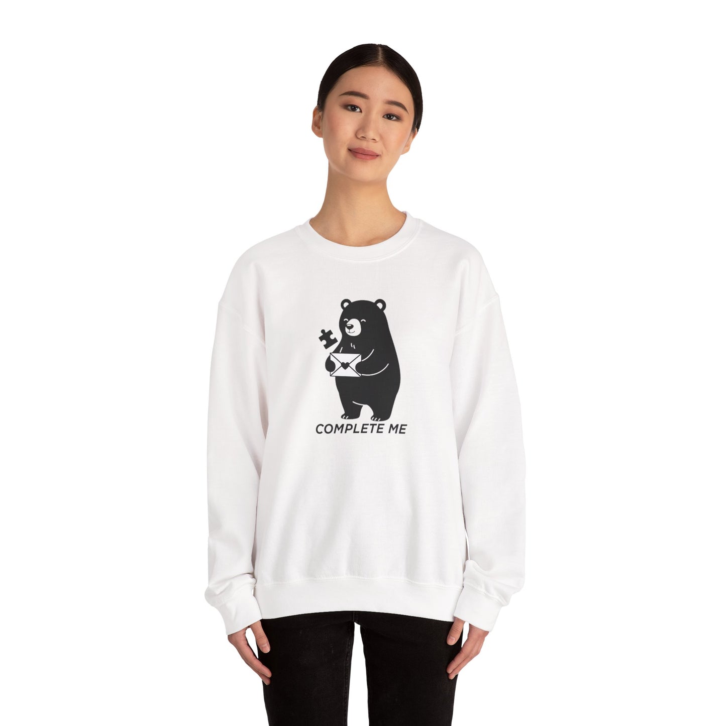 You Complete Me Valentine's Sweatshirt | Matching Couple Gift | Cute Bear Puzzle Tee | Anniversary & Valentine's Day Gift