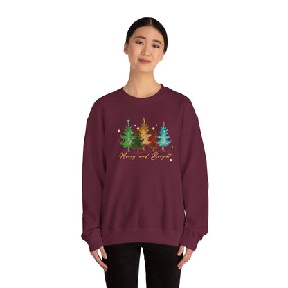 Cozy Christmas Trees Sweatshirt, Holiday Apparel, Warm Sweater Gift, Nature Lover Top, Christmas and Winter Essential, Christmas  day Gift
