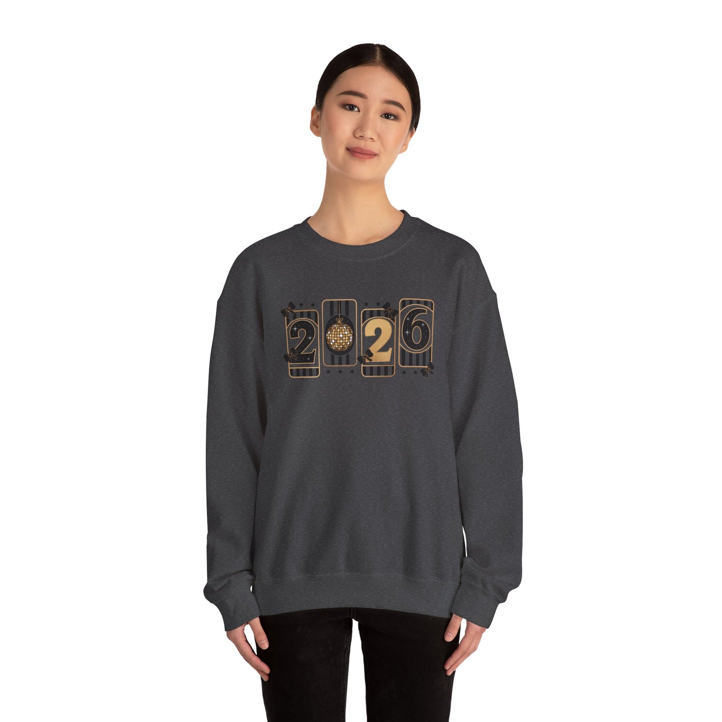 2026 New Year Sweatshirt, Black & Gold New Years Crewneck, Happy New Year 2026 Shirt, Retro Party Sweatshirt, Womens New Year Gift