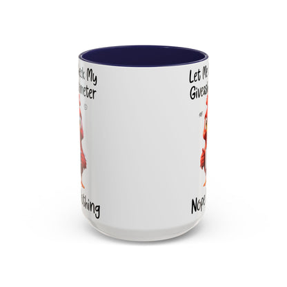Funny Giveashitometer Mug | Sarcastic Coffee Mug with Rooster | Sassy Office Mug | Gift for Coworkers Friends