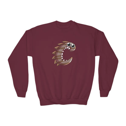 Cute Fish Graphic Youth Crewneck Sweatshirt, Fun Gift, Cozy Wear, Casual Style, Perfect for Kids, Name Initial Sweatshirt, Birthday Gift
