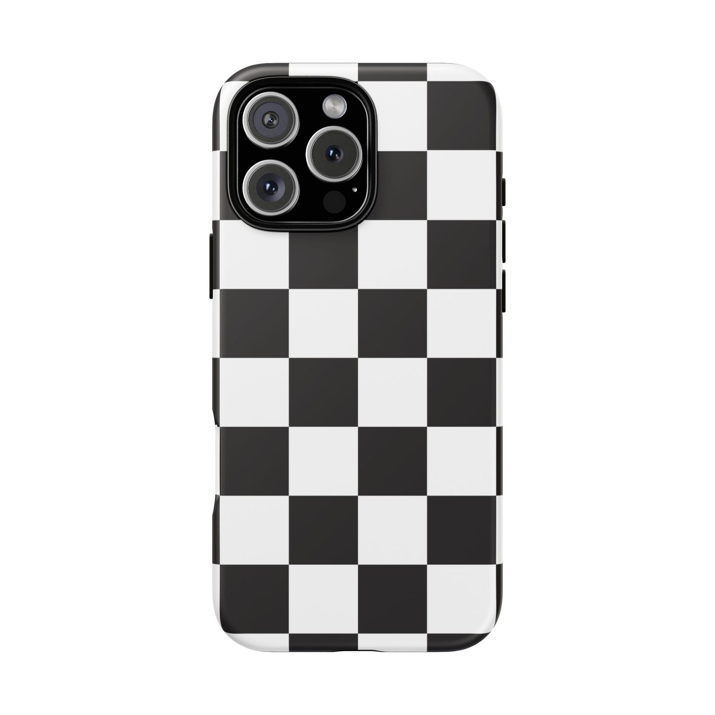 Black and White Checker iPhone Case, Stylish iPhone Cover for Teens, Holiday Gift, Unique Mobile Accessories, Tough Protection