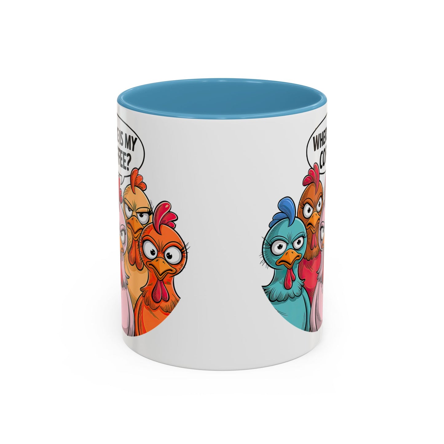 Where Is My Coffee? Chicken Trio Mug | Accent Coffee Mug | Mug for Coffee Lovers | Gift for Coworkers, Friends, and Family