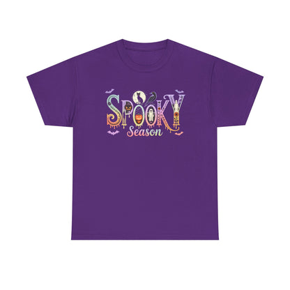 Spooky Season Unisex Cotton Tee | Halloween T-Shirt, Fall Fashion, Gift for Her, Unisex Shirt, Autumn Outfit, Halloween tshirt