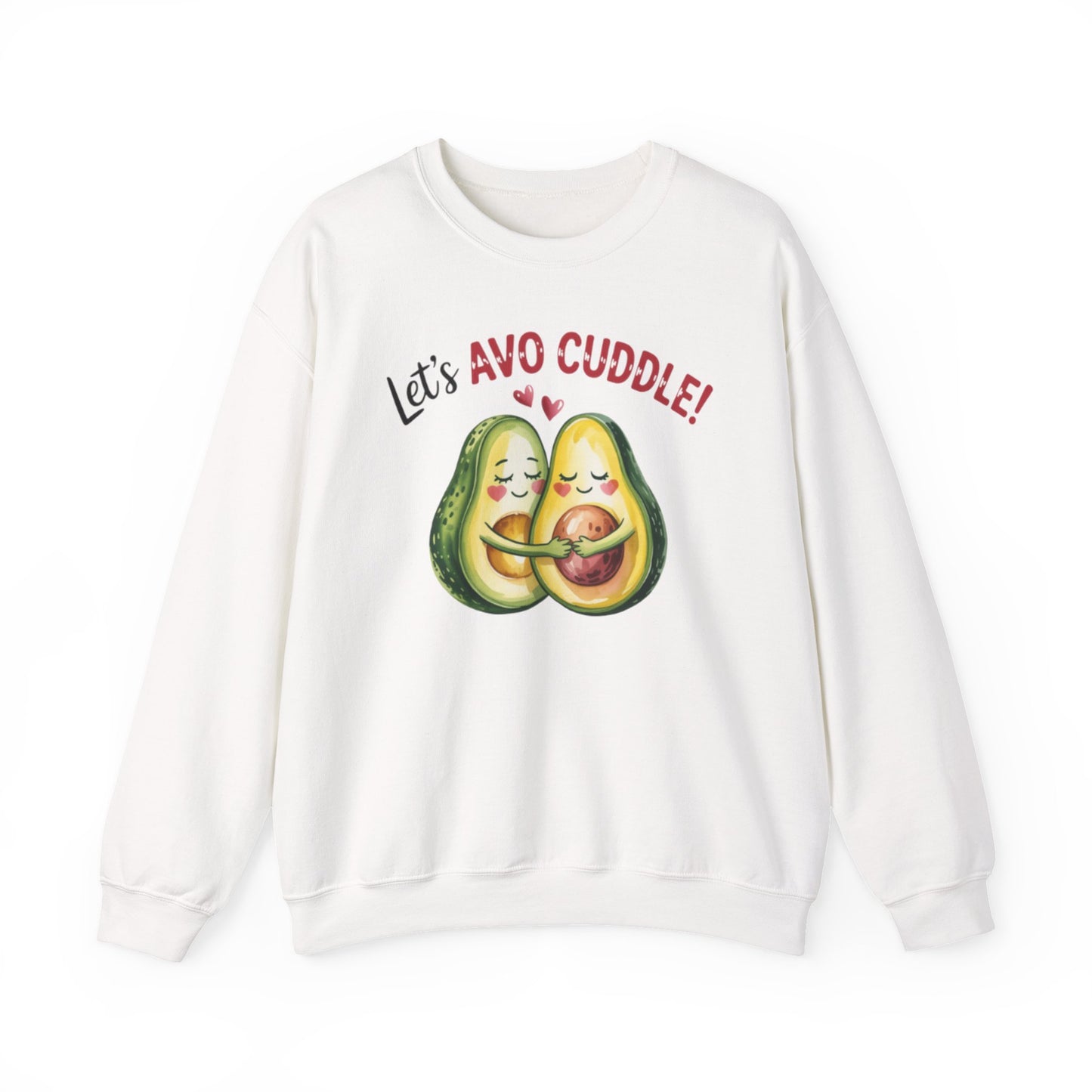Let's Avo Cuddle Sweatshirt | Cute Avocado Crewneck for Couples | Cozy Matching Gift | Anniversary Gift | Cute Date Night Sweater