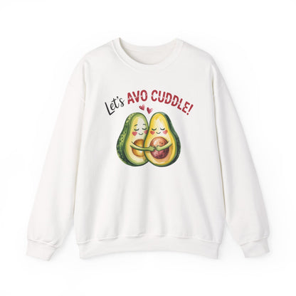 Let's Avo Cuddle Sweatshirt | Cute Avocado Crewneck for Couples | Cozy Matching Gift | Anniversary Gift | Cute Date Night Sweater