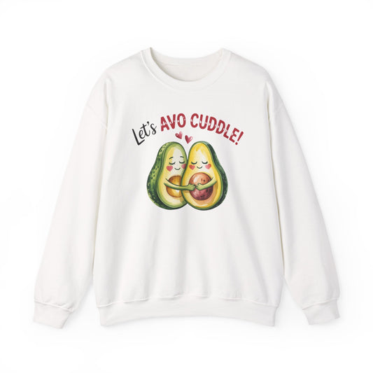 Let's Avo Cuddle Sweatshirt | Cute Avocado Crewneck for Couples | Cozy Matching Gift | Anniversary Gift | Cute Date Night Sweater