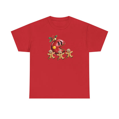 Festive Holiday Tee, Christmas Gift, Retro Video Game Shirt, Gingerbread Print, Casual Wear, Fun Holiday Apparel, Gift for her