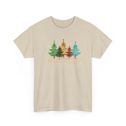 Merry and Bright Trees, Women's Christmas Shirt, Womans Holiday Shirt,Christmas Gift,Chic Winter Shirt,Cute Holiday Tee,Christmas Tree Shirt