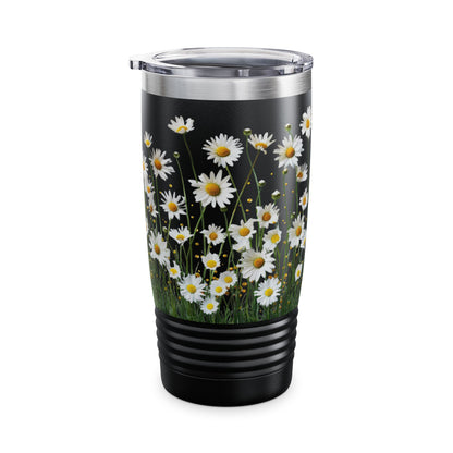 Daisy Floral Tumbler, Travel Mug for Nature Lovers, Eco-friendly Drinkware, Summer Vibes, Gift for Her, Outdoor Adventure