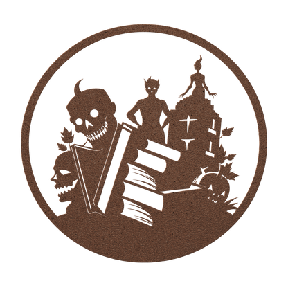 Books_Halloween_Metal_Wall_art_Copper_Transparent_Mockup.png