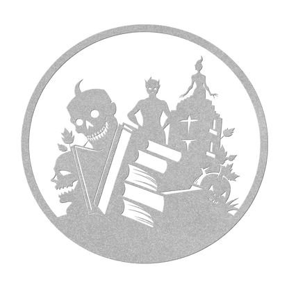 Books_Halloween_Metal_Wall_art_Silver_Transparent_Mockup.png