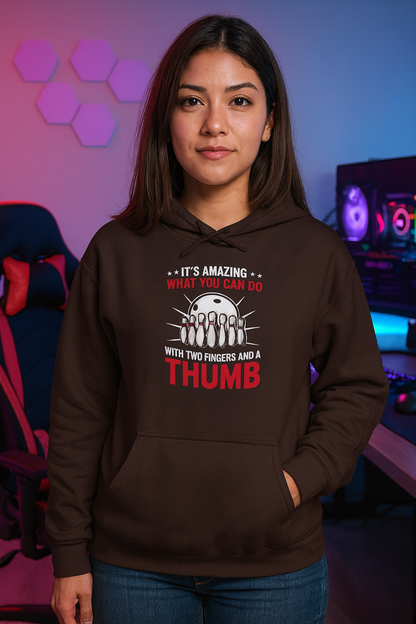 Amazing Thumb Humor Hoodie | Funny Sweatshirt for Creative Minds, Gift for Artists, Unique Present for Friends, Casual Style