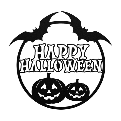 Happy_Halloween_Round_Metal_Wall_art_Black_Transparent_Mockup.png