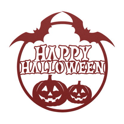 Happy_Halloween_Round_Metal_Wall_art_Red_Transparent_Mockup.png