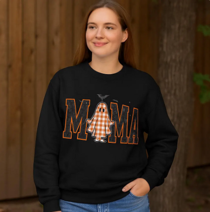 Spooky Ghost Sweatshirt, Gift For Mom, Halloween Crewneck, Cozy Fall Apparel, Perfect for Parties, Casual Gatherings, Everyday Wear