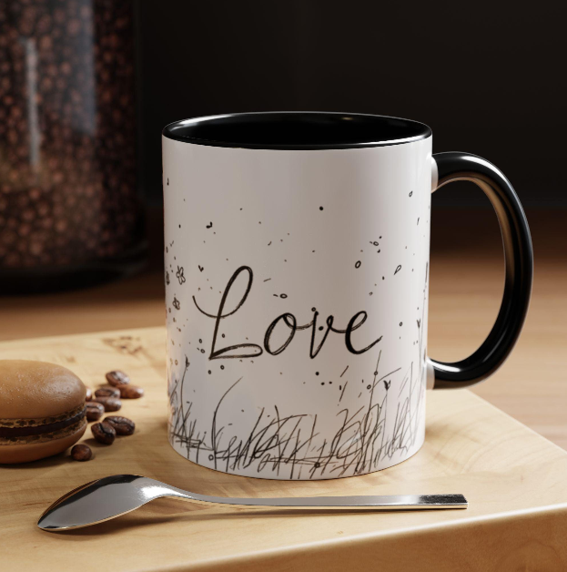 Romantic Coffee Mug – Love Gift for Coffee Lovers, Valentine’s Day Mug, Couple Gift, Cute Art Mug for Wife, 11oz & 15oz Ceramic Cup