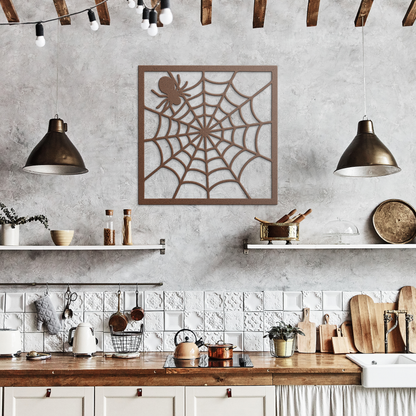 Spider_nest_Metal_Wall_Art_Copper_Rustic_Kitchen_Mockup.png