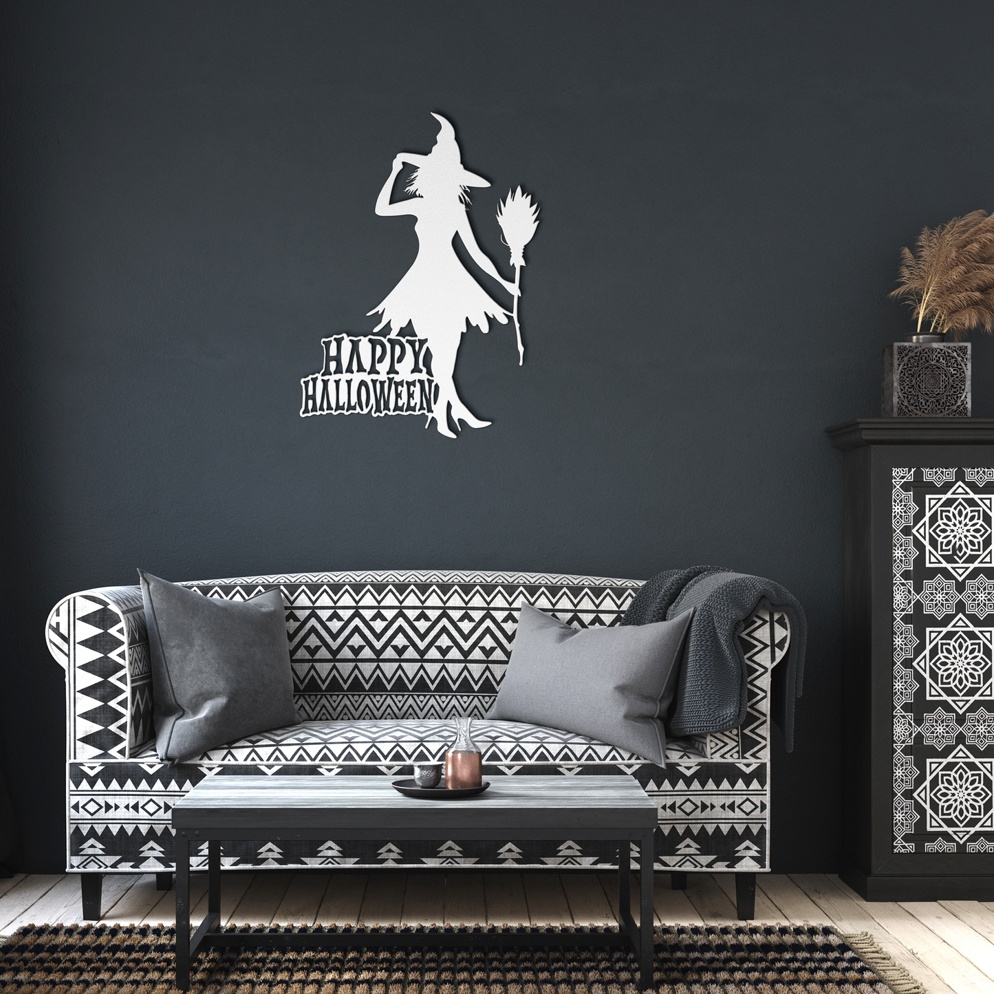 Witch_Metal_Wall_art_White_Dark_Living_Room_Mockup.png